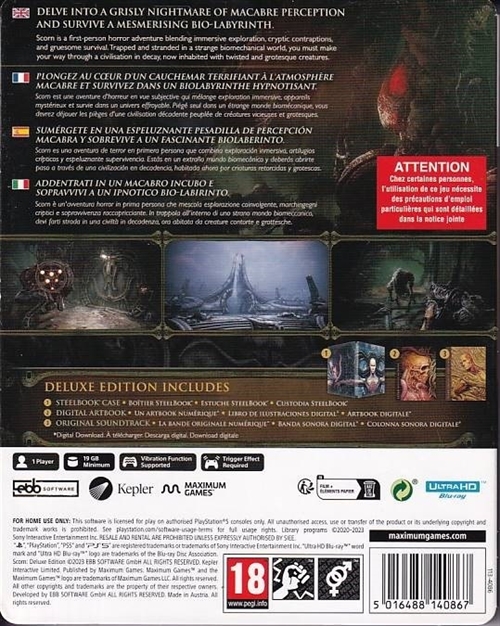 Scorn Deluxe Edition - PS5 (A-Grade) (Genbrug)